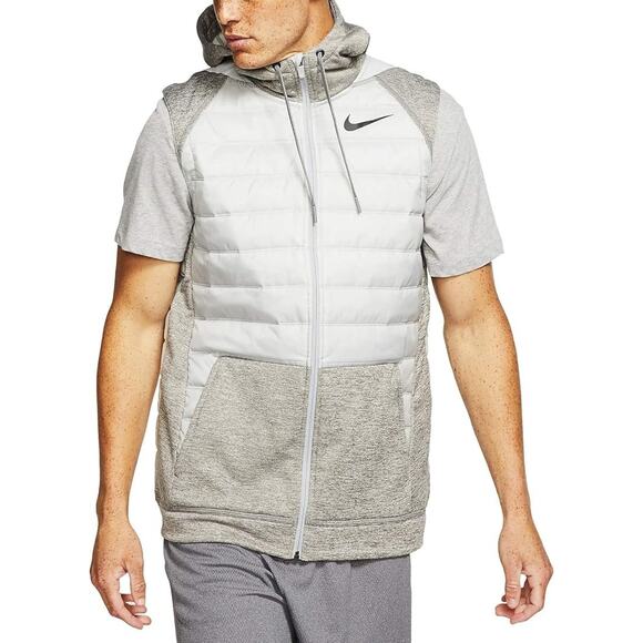 Nike Dri-Fit Hoodie Training Vest Men Sz M Sleeveless Full Zip